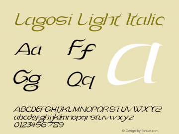 Lagosi Light Italic Version 1.000图片样张