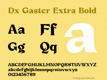 DxGaster-ExtraBold Version 1.000图片样张