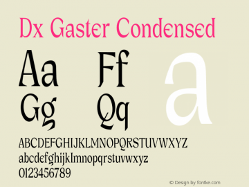 DxGaster-Condensed Version 1.000图片样张