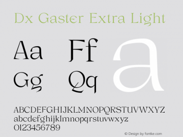 DxGaster-ExtraLight Version 1.000图片样张