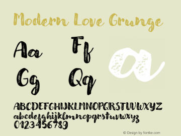 Modern Love Grunge Version 1.00;O365图片样张