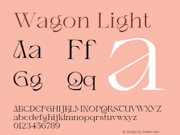Wagon Light Version 1.000 | web-ttf图片样张