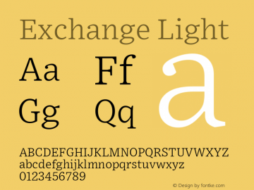 Exchange Light Version 1.001;PS 0.001;hotconv 16.6.51;makeotf.lib2.5.65220图片样张