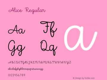 Alice Version 1.001;Fontself Maker 3.5.4图片样张