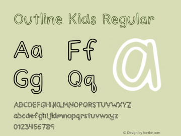 Outline Kids Regular Version 001.005图片样张