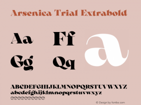 Arsenica Trial Extrabold Version 0.003图片样张