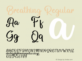 Breathing Version 1.006;Fontself Maker 3.5.7图片样张