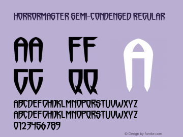 Horrormaster Semi-condensed Regular Version 1.0 Font Sample