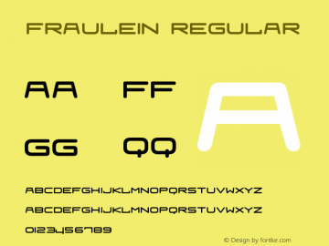 Fraulein Regular Version 1.0图片样张