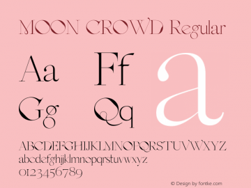 MOON CROWD Version 1.022;Fontself Maker 3.5.7图片样张