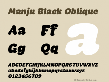 Manju Black Oblique Version 1.000图片样张