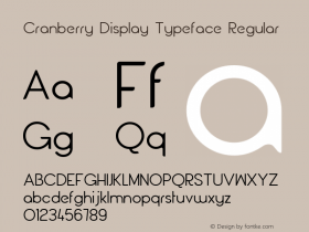 Cranberry Display Typeface Regular Version 1.000图片样张