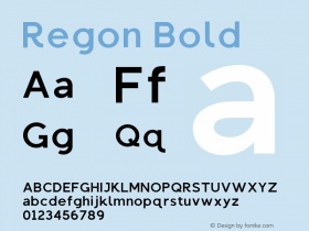 Regon-Bold Version 1.000图片样张