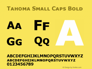 Tahoma Small Caps Bold Version 1.001 | web-ttf图片样张