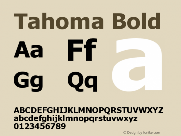 Tahoma Bold Version 6.96m | web-ttf图片样张