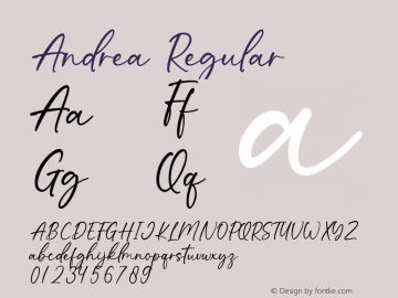 Andrea Version 1.003;Fontself Maker 3.5.7图片样张