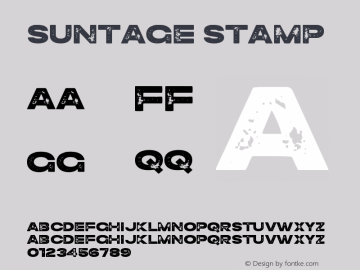 Suntage Stamp Version 1.00;December 6, 2021;FontCreator 13.0.0.2683 64-bit图片样张