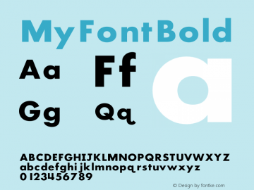 My Font Bold Version 0.001图片样张