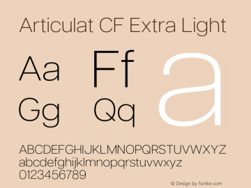 Articulat CF Extra Light Version 3.200;FEAKit 1.0图片样张