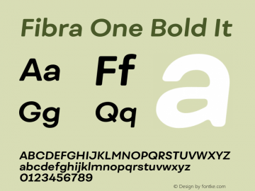 Fibra One Bold It Version 1.000;PS 001.000;hotconv 1.0.88;makeotf.lib2.5.64775图片样张