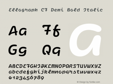 Ellograph CF Demi Bold Italic Version 1.200;hotconv 1.0.109;makeotfexe 2.5.65596图片样张