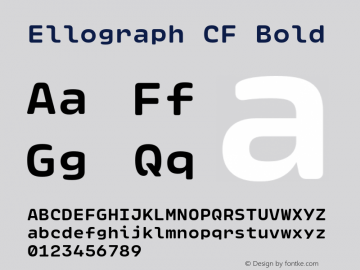 Ellograph CF Bold Version 1.200;hotconv 1.0.109;makeotfexe 2.5.65596图片样张