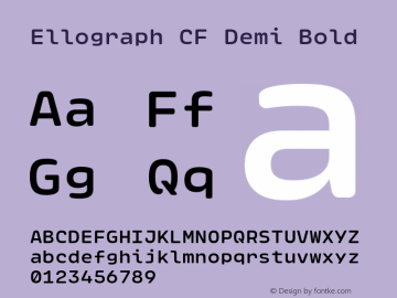 Ellograph CF Demi Bold Version 1.200;hotconv 1.0.109;makeotfexe 2.5.65596图片样张