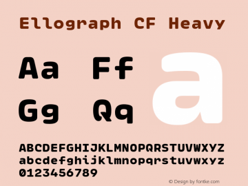 Ellograph CF Heavy Version 1.200;hotconv 1.0.109;makeotfexe 2.5.65596图片样张