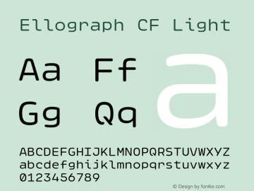 Ellograph CF Light Version 1.200;hotconv 1.0.109;makeotfexe 2.5.65596图片样张