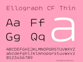 Ellograph CF Thin Version 1.200;hotconv 1.0.109;makeotfexe 2.5.65596图片样张