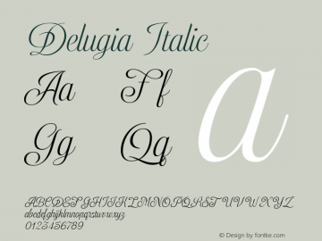 Delugia Italic Version 1.000图片样张