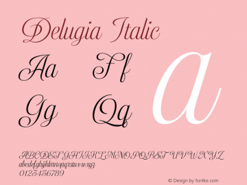 Delugia-Italic Version 1.000图片样张