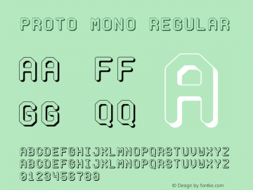 Proto Mono Semi Bold Shadow Version 1.00图片样张