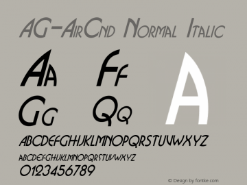 AG-AirCnd Normal Italic 1.0 Fri Aug 26 19:48:46 1994图片样张