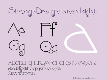 StrongsDraughtsman Light Version 1.00 6/10/2001 Font Sample