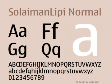 SolaimanLipi Normal Version 2.00;September 20, 2021;FontCreator 12.0.0.2565 64-bit图片样张