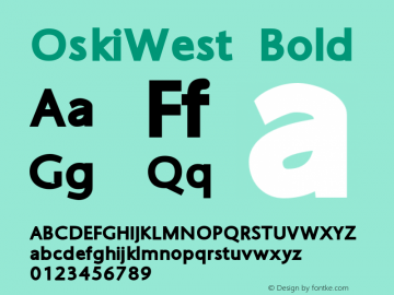 OskiWest Bold Version 2.200 Font Sample