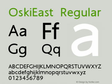 OskiEast Regular Version 2.200 Font Sample