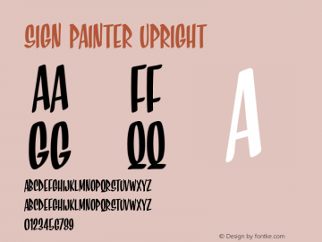 Sign Painter Upright Version 3.001 | web-ttf图片样张