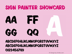 Sign Painter Showcard Version 3.001 | web-ttf图片样张