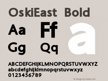 OskiEast Bold Version 2.200 Font Sample