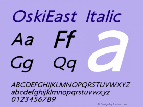 OskiEast Italic Version 2.200图片样张