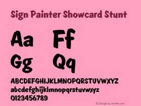 Sign Painter Showcard Stunt Version 1.002 | web-otf图片样张