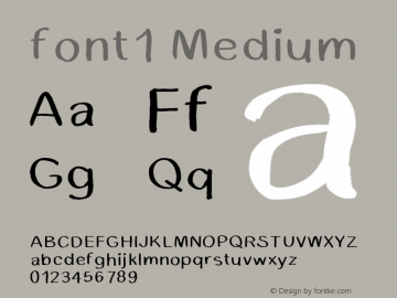 font1 Version 001.000图片样张