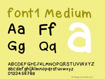 font1 Version 001.000图片样张