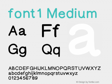 font1 Version 001.000图片样张