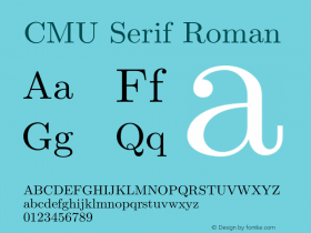 CMU Serif Roman Version 0.5.0图片样张