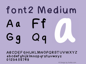 font2 Version 001.000图片样张