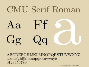CMU Serif Roman Version 0.6.2图片样张