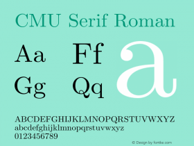 CMU Serif Roman Version 0.6.3图片样张